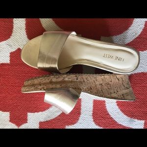 Nine West cork wedges